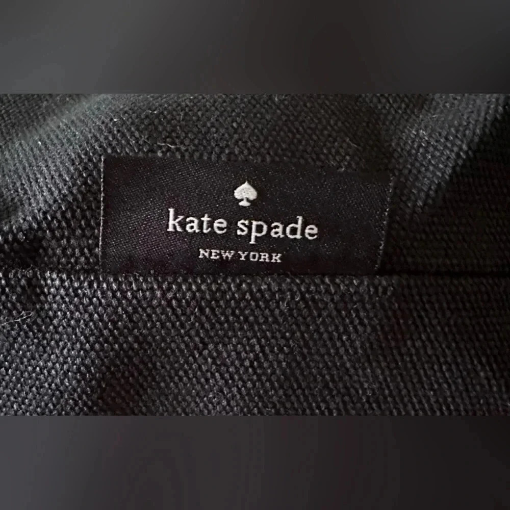 Kate Spade Cheers Wine Tote - Black Canvas - NWT - Picture 5 of 7